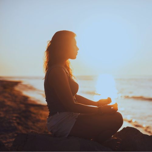 Meditation on the beach